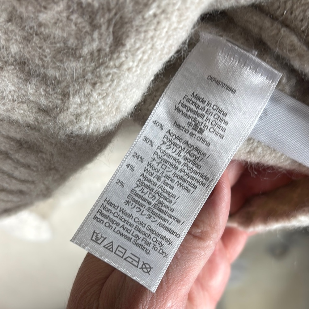 Madewell > Wilmington Wool Cream Hooded Sweatshirt Small - Picture 11 of 13